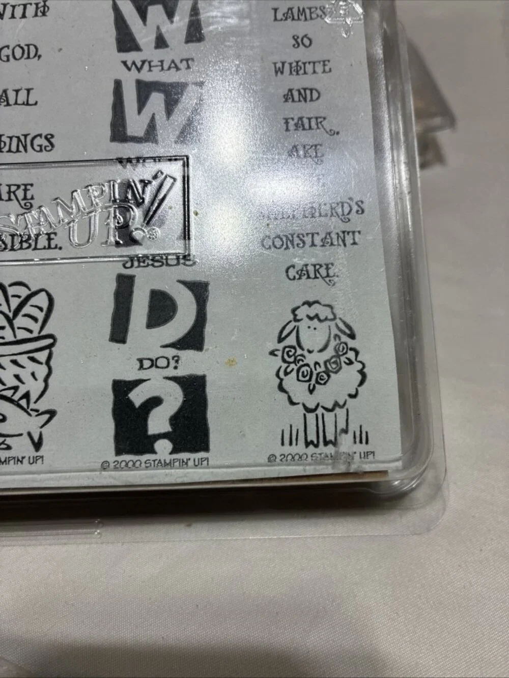 New Factory Sealed “ Stampin’ Up! Little Inspiration Religious Wood Stamp Set- 4